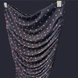 NWOT AFRM Black and Pink Polka Dot Dress